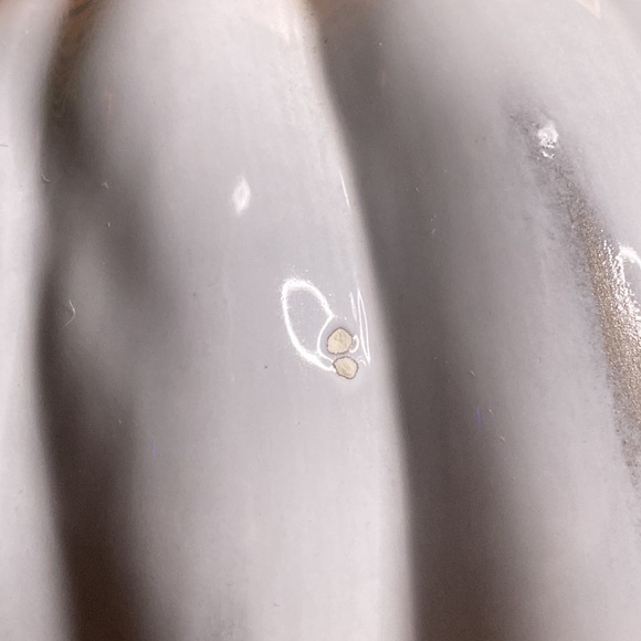 Crate&Barrel White Hand Glazed Ceramic Pumpkins - Set of Two - Medium and Small - Picture 16 of 16